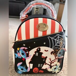 Disney Black,Orange & Cream Stitch Halloween Mini Backpack. Originally BoxLunch